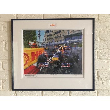 Mark Webber Original Nicholas Watts Painting, Signed. COA UACC