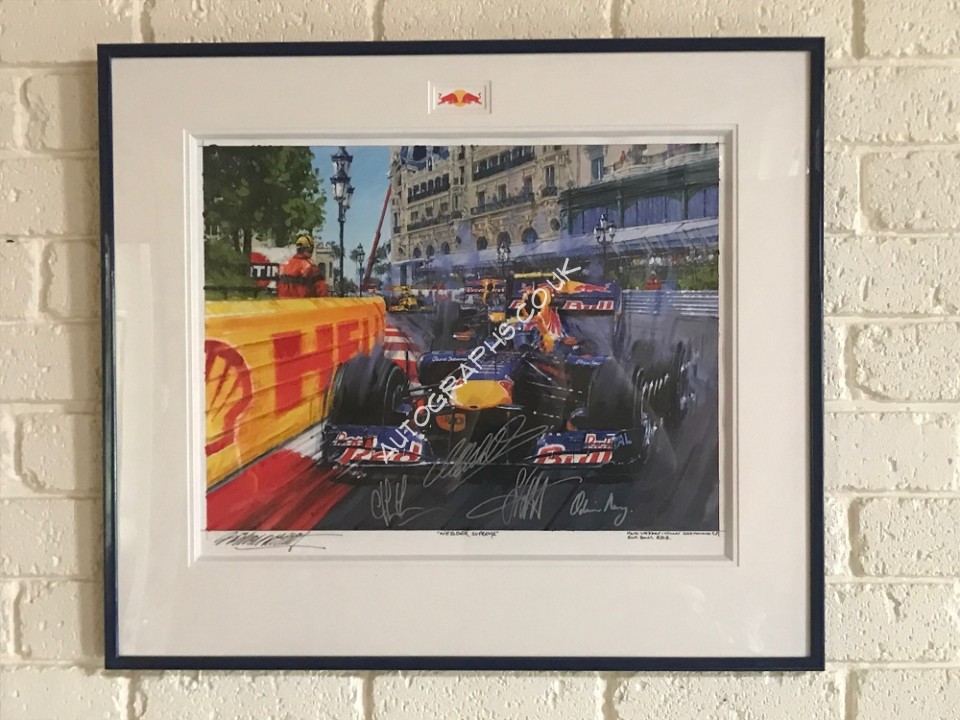 Mark Webber Original Nicholas Watts Painting, Signed. COA UACC