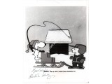 Charles Schulz Snoopy authentic genuine signature signed autograph photo. COA UACC
