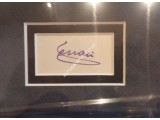 Enzo Ferrari F1 genuine authentic signed signature display. COA UACC