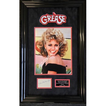 Grease Olivia Newton John genuine authentic signed display. COA UACC