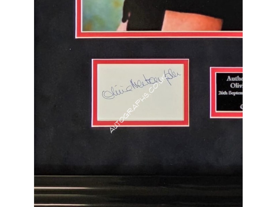 Grease Olivia Newton John genuine authentic signed display. COA UACC