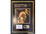 Led Zeppelin Robert Plant genuine authentic signed signature display. COA UACC