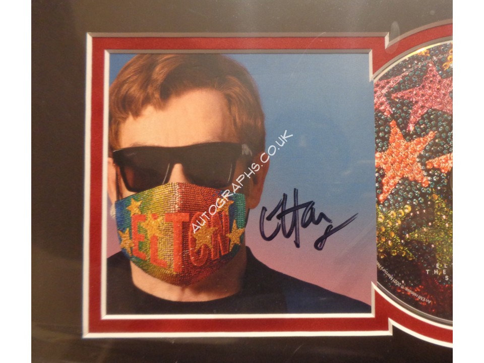 Elton John music legend genuine authentic signed signature display. COA UACC Elton John music legend genuine authentic signed signature display. COA UACC