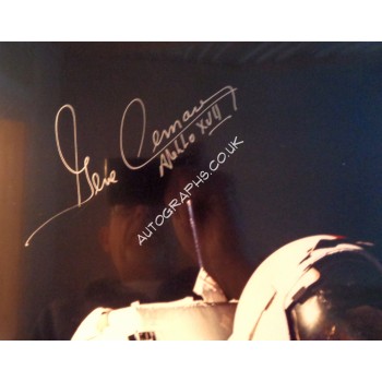 Gene Cernan Apollo NASA genuine authentic signed signature display. COA UACC