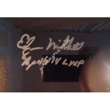 Edgar Mitchell Apollo NASA genuine authentic signed signature display. COA UACC