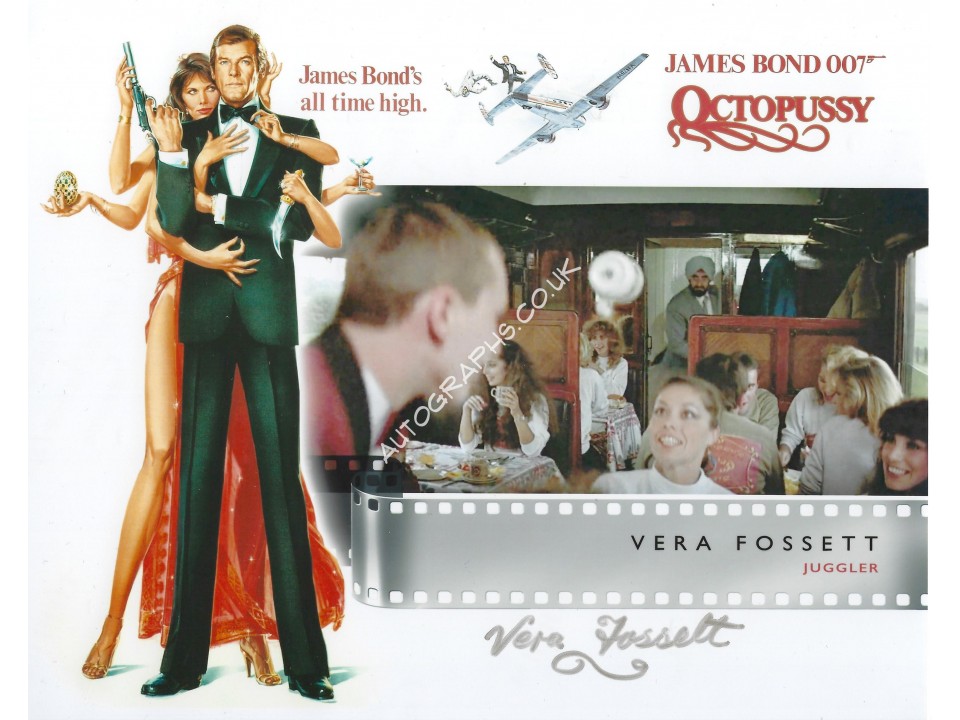 Vera Fossett Signed 8x10 James Bond 007 Photo 2 Octopussy. COA UACC