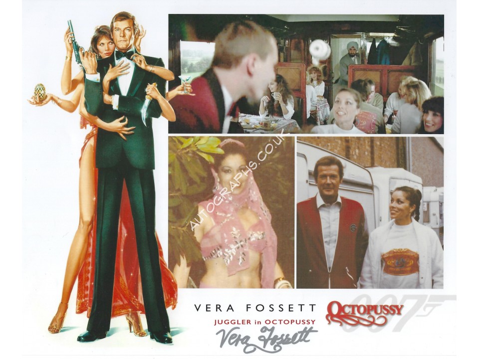Vera Fossett Signed 8x10 James Bond 007 Photo 3 Octopussy. COA UACC
