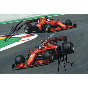 Charles Leclerc Sainz Ferrari F! authentic genuine signed photo. COA UACC