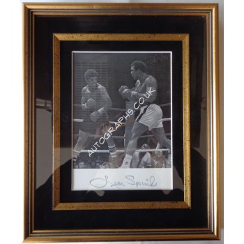 Muhammad Ali Leon Spinks genuine signed authentic signature image display. COA UACC