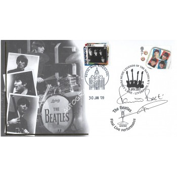 Pete Best The Beatles Signed Postal Cover 1. COA UACC