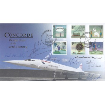 Concorde Multi Signed Pilots autograph Postal Cover FDC Barbara Harmer