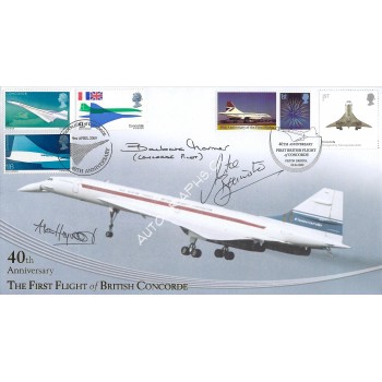 Concorde Mike Bannister Barbara Harmer Signed Postal Cover. COA UACC