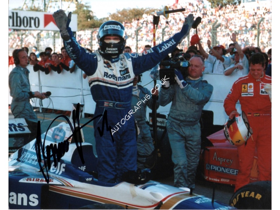 Damon Hill Williams  F1 authentic signed genuine autograph photo. COA UACC