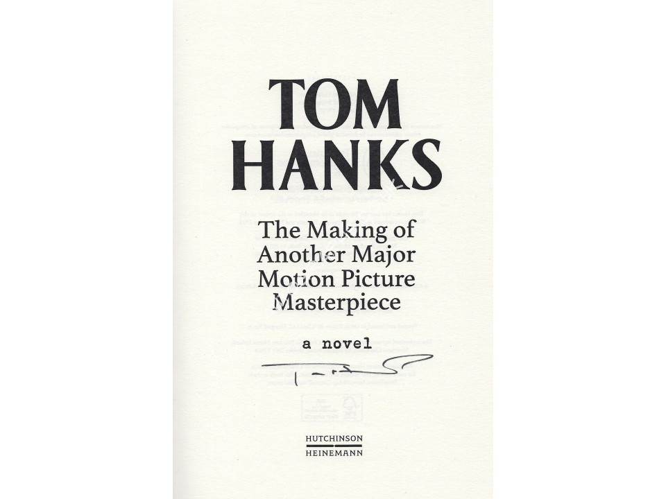 Tom Hanks Signed Book  The Making of Another Major Motion Picture Masterpiece. COA UACC