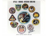 Al Worden Apollo 15 Signed NASA Kodak 8x10 Photo Of Mission Emblems. COA UACC