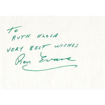 Ron Evans Apollo 17 Signed Card. COA UACC