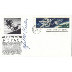 Al Worden Signed Vintage Postal Cover Apollo 15. COA UACC