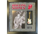 Ronnie Wood Rolling Stones genuine authentic autograph guitar signed display. COA UACC