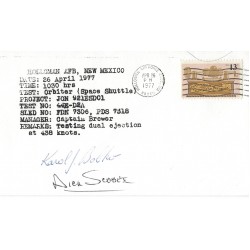 Dick Scobee Signed Postal Cover  Space Shuttle. COA UACC