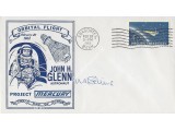 Wally Schirra Apollo 7 Mercury Gemini Signed Vintage John Glenn Postal Cover. COA UACC Wally Schirra Apollo 7 Mercury Gemini Signed Vintage John Glenn Postal Cover. COA UACC