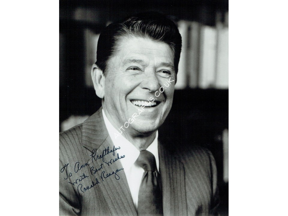 Ronald Reagan Signed Photograph. COA UACC