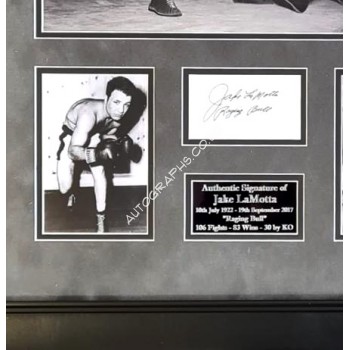 Jake LaMotta Boxing genuine signature authentic signed CD display. COA UACC