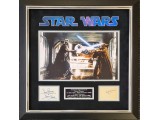 Alec Guinness  Dave Prowse Star Wars genuine signature authentic signed display. COA UACC