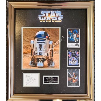 Kenny Baker R2D2 Star Wars genuine signature authentic signed display. COA UACC