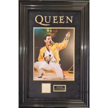 Freddie Mercury Queen authentic signed signature autograph display. COA UACC