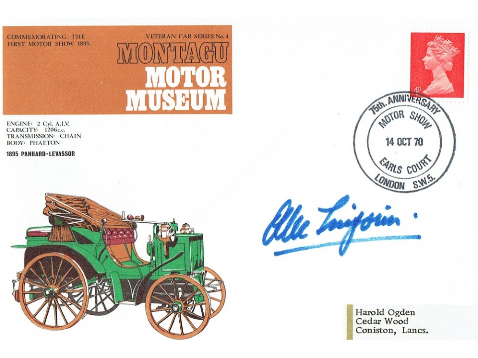 Alec Issigonis Signed FDC. COA UACC