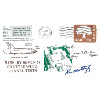 Ken Mattingly Signed Space Shuttle Postal Cover Apollo 16. COA UACC