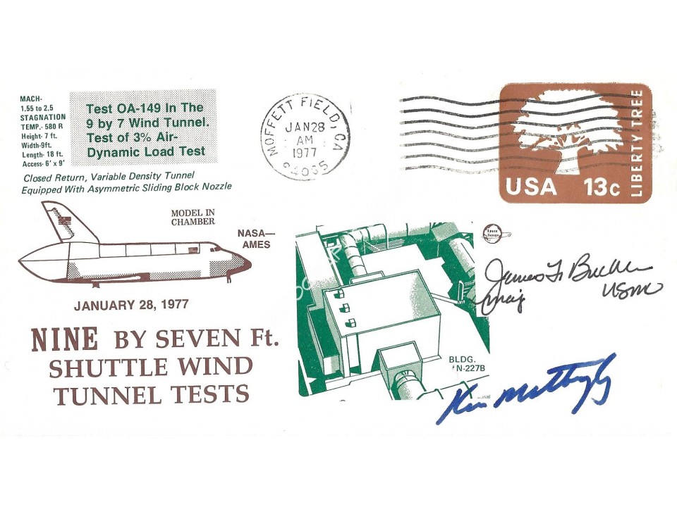 Ken Mattingly Signed Space Shuttle Postal Cover Apollo 16. COA UACC