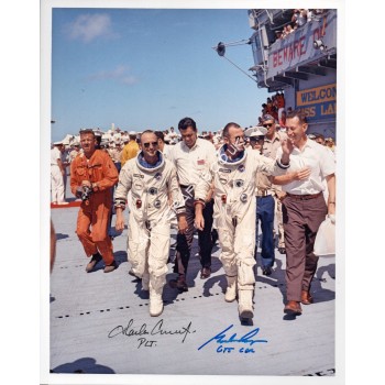 Charles Pete Conrad Gemini Gordon Cooper genuine signed autograph photo. COA UACC