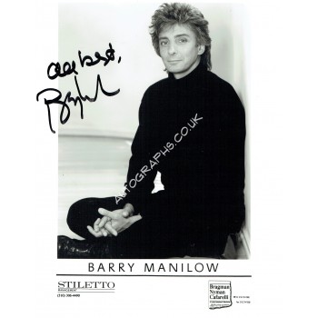 Barry Manilow Signed Photograph. COA UACC