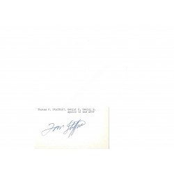 Tom Stafford Apollo 10 Signed Index Card. COA UACC
