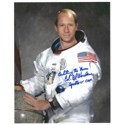 Al Worden Apollo 15 Signed 8x10 Photograph. COA UACC