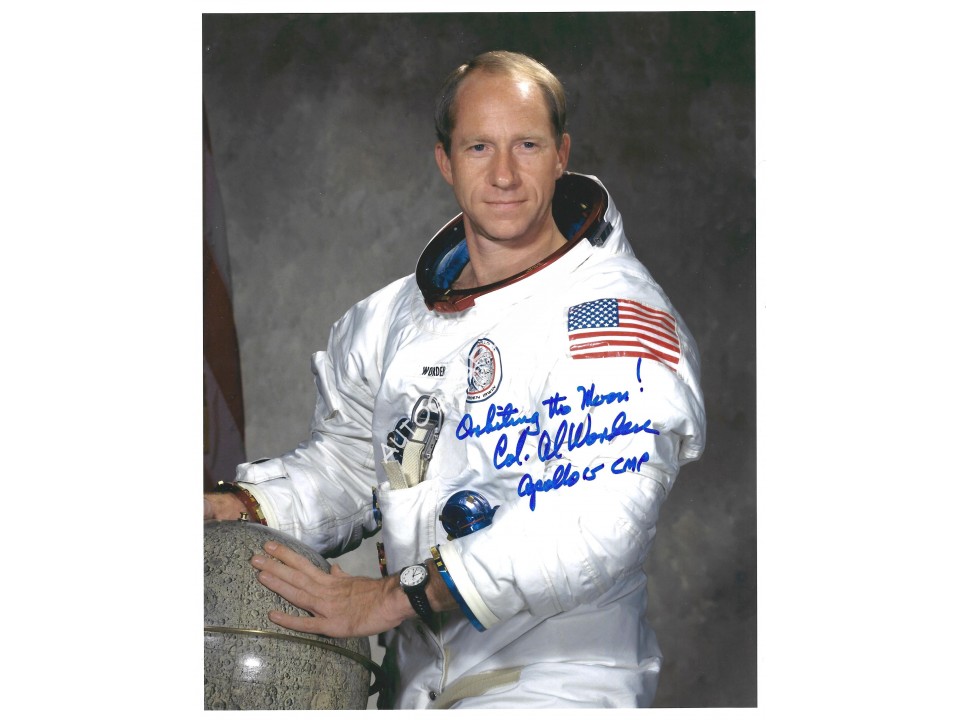 Al Worden Apollo 15 Signed 8x10 Photograph. COA UACC