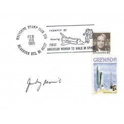 Judy Resnick Space Shuttle STS 51 L Signed 6x4 Postcard. COA UACC