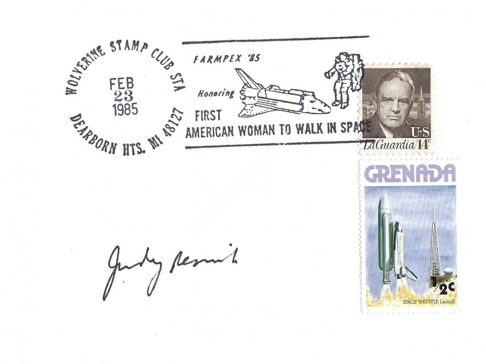 Judy Resnick Space Shuttle STS 51 L Signed 6x4 Postcard. COA UACC
