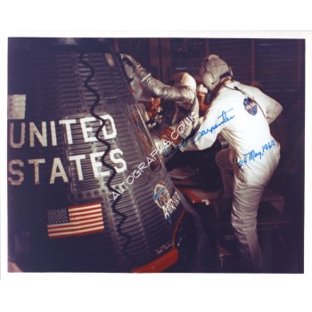 Scott Carpenter Mercury space genuine signed autograph photo. COA UACC