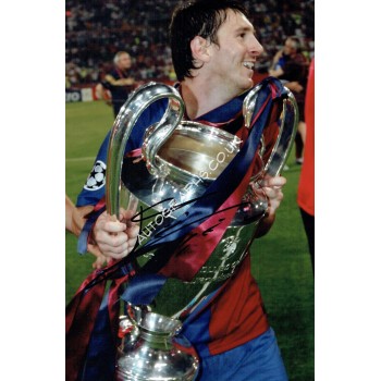 Lionel Messi Signed Photograph. COA UACC