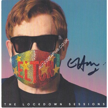 Elton John Signed The Lockdown Sessions CD Art Card + CD. COA UACC