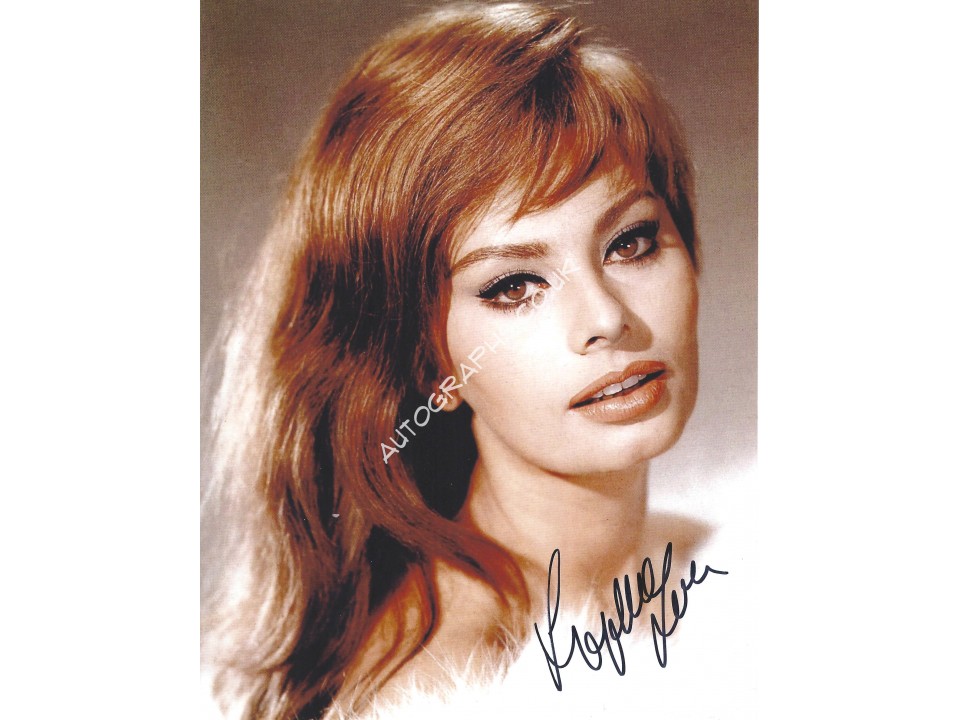 Sophia Loren Signed 10x8 Inch Photograph. COA UACC Sophia Loren Signed 10x8 Inch Photograph. COA UACC