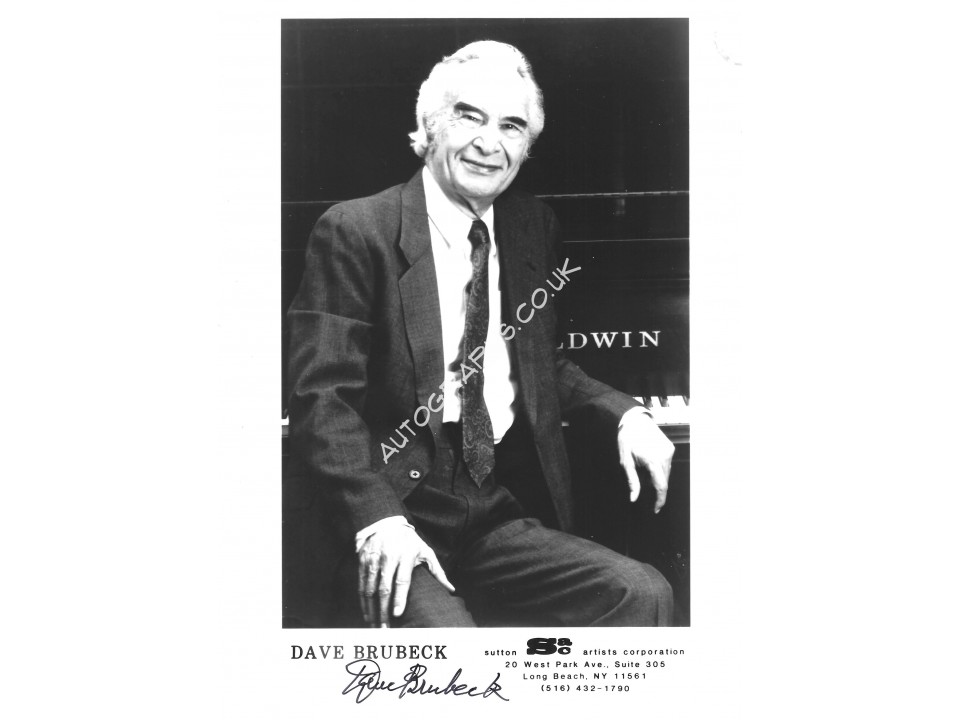 Dave Brubeck Signed 8x10 Photograph Take 5. COA UACC