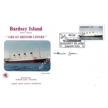 Millvina Dean Signed Titanic Postal Cover. COA UACC
