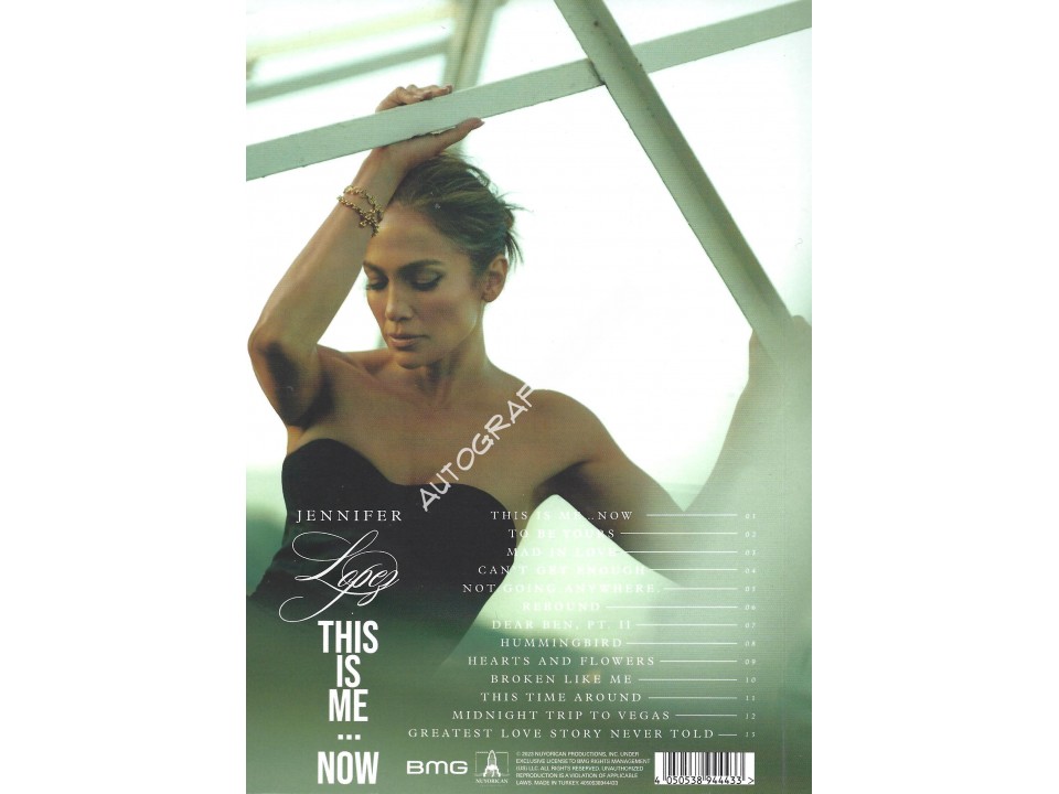 Jennifer Lopez Signed 7x5 Art Card This is Me.... Now. COA UACC