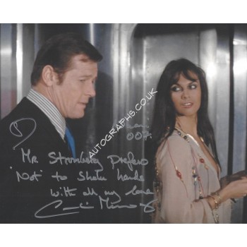 Caroline Munro Signed 8x10 James Bond Photograph 7 With Rare Film Quote. COA UACC