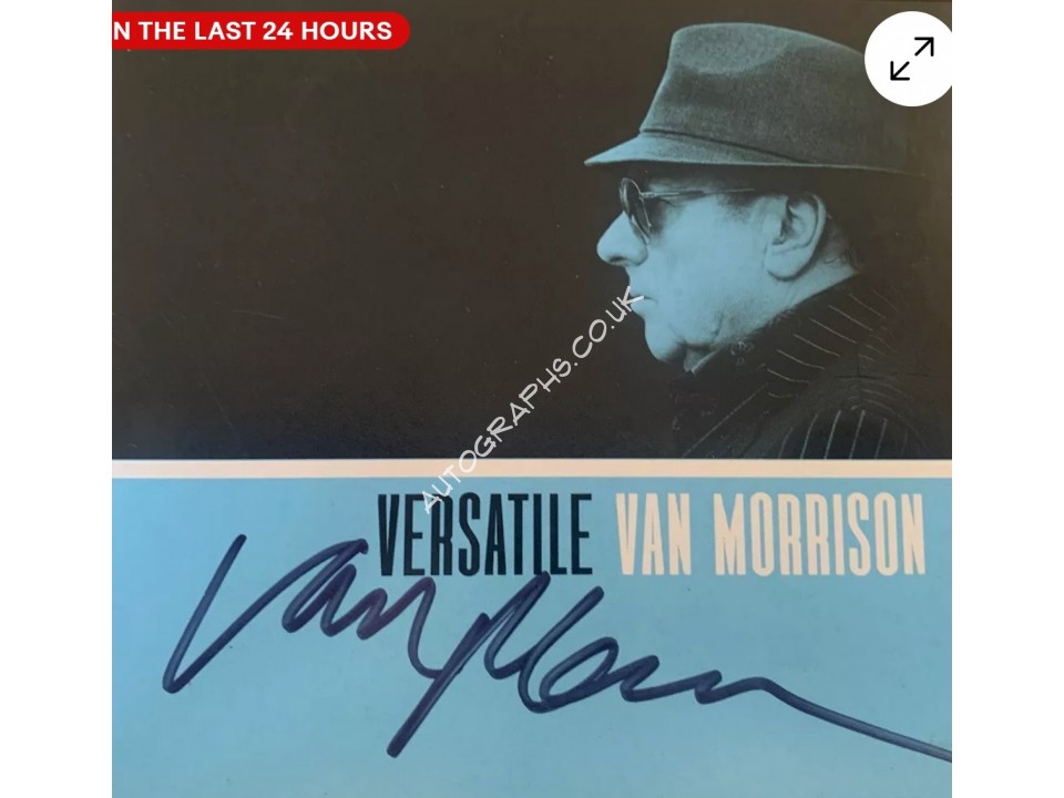 Van Morrison Signed Versatile CD Sleeve. COA UACC