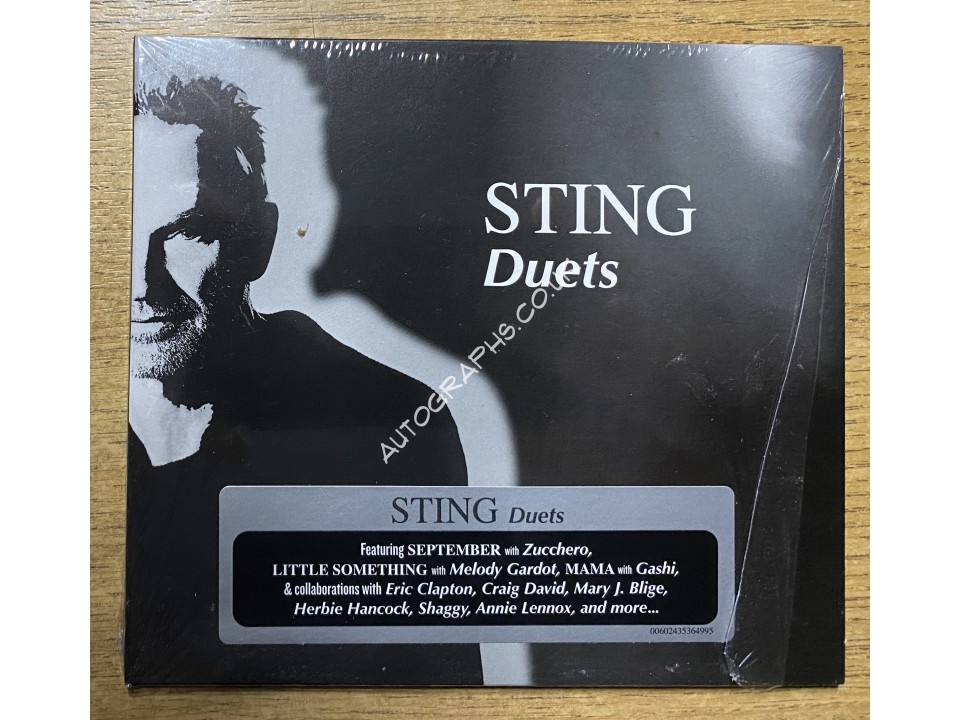 Sting The Police Signed Duets CD Art Card. COA UACC